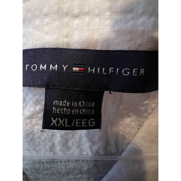 Tommy Hilfiger two extra large, 2 for 1 sweater collar button up gray white long - Picture 11 of 14